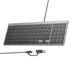Unitek T053AGY01-US Wired Keyboard(99 keys) Space Grey