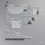 Wuque WS PBT Gray Skies Keycaps Set Gray&White
