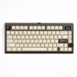 Meletrix ZOOM75 TIGA Custom Tri-mode Keyboard WS PBT Creamy Charcoal Keycaps Cafe Brown Fully Assembled