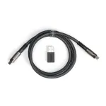 Keychron Cab-38 Double-Sleeved Geek Cable 8K USB-C Black