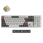 Keychron Q6U-P4 Q6 Ultra 8K Wireless Custom Mechanical Keyboard Fully Assembled Knob White