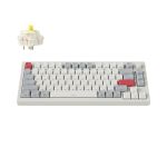 Keychron Q1M-P4S Q1 Max QMK/VIA Wireless CustomMechanical Keyboard Fully Assembled Knob (Side-Printed Keycaps) Shell White