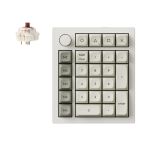 Keychron Q0M-P3 Q0 Max QMK Custom Number Pad Fully Assembled Knob Shell White Gateron Jupiter Brown Switches
