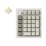 Keychron Q0M-P4 Q0 Max QMK Custom Number Pad FullyAssembled Knob Shell White Gateron Jupiter Banana Switches