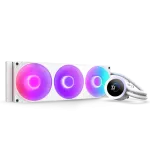 NZXT RL-KR360-W2 Kraken Plus RGB 360mm Radiator CPU Liquid Cooler (1x F360 RGB Core single-frame fan) with 1.54in Square LCD White