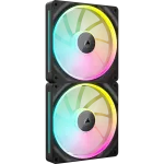 Corsair CO-9051028-WW iCUE LINK LX140 RGB 140mmPWM Fans Starter Kit Dual Pack Black