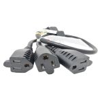 MC M05-113YUL-14 14in 1-To-3 5-15P to 3x 5-15R Powe r Cord Splitter NEMA 5-15P to 3x NEMA 5-15R 125V/15A Heavy Duty 14 AWG