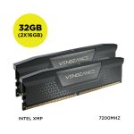 Corsair CMK32GX5M2X7200C34 VENGEANCE 32GB (2x16GB) DDR5 Memory Kit 7200MHz 34-44-44-96 XMP 3.0 Black