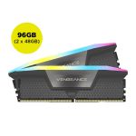 Corsair CMH96GX5M2B6000Z30 VENGEANCE RGB 96GB2x48GB DDR5 6000MT/s 30-36-36-76 Std PMIC AMD EXPO & Intel XMP