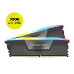 Corsair CMH32GX5M2B6400Z30 VENGEANCE RGB DDR5 32GB 2x16GB Memory Kit 6400MT/s CL30-40-40-104 1.40V AMD EXPO - GREY