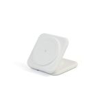 15W 2 in 1 Magnetic Foldable Wireless Charging Station White