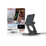 15W Foldable 3 in 1 Magnetic 
Wireless Charger Compatible with MagSafe Grey