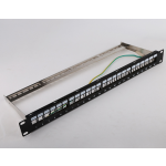 24-Port 1U Rack-Mount Shielded Blank Patch Panel