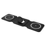 3-in-1 Foldable 15W Wireless Charging Pad w/LEDlndicatorBlack