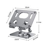Aluminum Foldable Tablet Stand with 360 Degree Rotating Base Grey