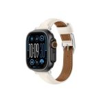 AmazingThing TGL49WH Class Leather Watch Band for 49mm / 46mm / 45mm Ivory