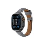 AmazingThing TGL49BK Class Leather Watch Band for 49mm/46mm/45mm Livid Grey