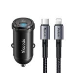 Mcdodo CC-7493 30W Obsidian Series Single-port Quick-charge Car Charger Prism C-C Set Black