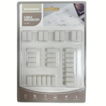 Boomray CC816 ABS 8 Pack Cable Organizer  White