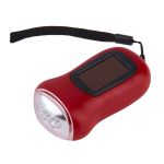 Solar LED Dynamo Keychain Light Red