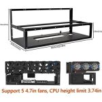 Steel Open Air Mining Frame Rig Case8 GPUBlack