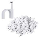 10mm Cable Clips 50pcs White