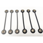 Magnetic Snap Silicone Cable Ties (6 PCS) 106*16*2mm Grey*3 / Black*3