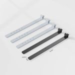 Unitek OT1095A03 Silicone Cable Organizer (5pcs) 135x10x1.2mm Black/Grey