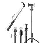 WS-SQB645B 60CM Bluetooth Tripod Selfie Stick Black