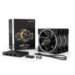 be quiet! BL076 Light Wings 120mm PWM Cooling Fan Premium ARGB 4-Pin PWM 20.6dB(A) includes Fan Hub Triple Pack
