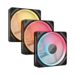 Corsair CO-9051050-WW iCUE LINK LX120-R RGB 120mmPWM Reverse Fans Starter Kit Triple Pack Black