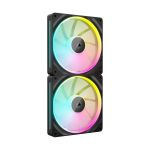 Corsair CO-9051028-WW iCUE LINK LX140 RGB 140mmPWM Fans Starter Kit Dual Pack Black