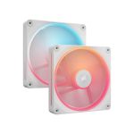 Corsair CO-9051056-WW iCUE LINK LX140-R RGB 140mmPWM Reverse Fans Starter Kit Dual Pack White