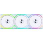 Lian Li 12RSL1W3W UNI FAN SL Wireless  RGB Reverse Blade White 3x 120mm Fan Pack with Controller