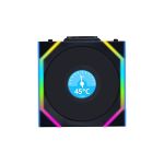 Lian Li 12RSLLCD1W1B UNI FAN SL WIRELESS RGB LCD Reverse Black Single Pack 120mm Fan Pack without Controller