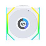 Lian Li 12SLLCD1W1W UNI FAN SL WIRELESS RGB LCD White Single Pack 120mm Fan Pack without Controller