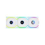Lian Li 12RSLLCD1W3W UNI FAN SL WIRELESS LCD RGB Reverse Blade White 3x 120mm Fan Pack with Controller