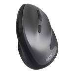 Adesso IMOUSEA20 Antimicrobial Wireless VerticalErgonomic Mouse Optical Wireless 2400dpi 6 Button USB Black/Gray