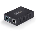 StarTech MCM10GSFP2 10GbE Multi-Gigabit SFP+ Fiber Media Converter 10G/5G/2.5G/1G/100M RJ-45 to 10GBASE-X SFP+ Single-Mode