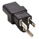 Tripp Lite P006-000 5-15P to C13 Adapter 15A 125VBlack NEMA 5-15P Male IEC 60320 C13 Female