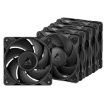 ARCTIC ACFAN00307A P12 Pro PST 5 Pack Black Powerful Premium Fan 120 mm PWM Fan with Y-Cable Splitter 600-3000 RPM 0 RPM <5% PWM Fluid Dynamic Bearing 4-Pin