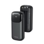 Mcdodo MC-8530 
20000mAh  22.5W Digital Display Power Bank w/USB A & C & Lightning Cable Black