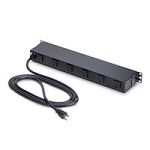 StarTech 1215B8H-RACK-PDU-RA 12-Outlet Rackmount PDU 1U Server Power Strip with Wide-Spaced Right-Angle Ports Mounted Power