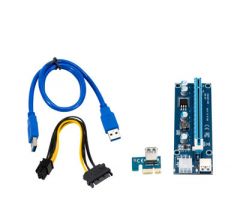 PCIE x1 to x16 Graphics Card Extension Cable with6 Pin Power