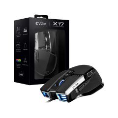 EVGA 903-W1-17BK-KR X17 Gaming Mouse 16000DPI10 Buttons 5 Profiles Ergonomic Black