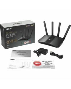 ASUS RT-BE58U WiFi 7 AiMesh Extendable Router 4K-QAM MLO AI Detection 2.5G WAN/LAN port  Four 1G ports Commercial-Grade Netwo