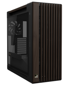 ASUS ProArt PA602 Wood Edition Modern Black E-ATX Mid-Tower Case with Tempered Glass Supports 440mm GPUs 420mm Radiators Includes One 140mm and Two 200mm Pre-Installed Fans