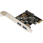StarTech PEXUSB3S23 2 Port PCI Express PCIe SuperSpeed USB 3.0 Controller Card w/ SATA Power