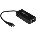 StarTech.com USB-C to Ethernet Gigabit Adapter - Thunderbolt 3 Compatible - USB Type C Network Adapter - USB C Ethernet Adapter - Use the USB Type C port on a laptop to add a GbE port &