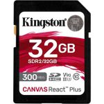 Kingston Canvas React Plus 32 GB Class 10/UHS-II (U3) V90 SDHC - 300 MB/s Read - 260 MB/s Write - Lifetime Warranty